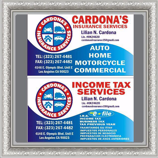 Cardonas Insurance Services | 4146 E Olympic Blvd, Los Angeles, CA 90023, USA | Phone: (323) 267-4481