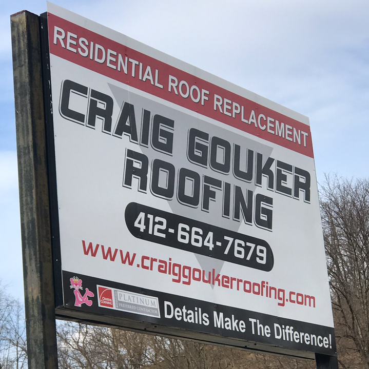 Craig Gouker Roofing | 4560 Route 51S, Rostraver Township, PA 15012, USA | Phone: (412) 664-7679