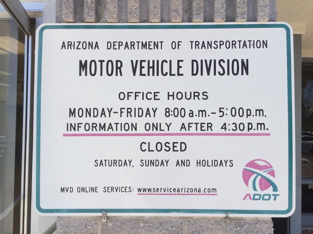 Arizona Department of Transportation Motor Vehicle Division | 7330 N Shannon Rd, Tucson, AZ 85741, USA | Phone: (602) 255-0072