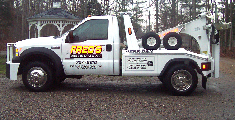 Freds Wrecker Service LLC | 1371 King William Woods Rd, Midlothian, VA 23113, USA | Phone: (804) 794-8210