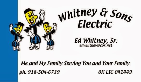 Whitney and Sons Electric | 4919 N 36th St, Broken Arrow, OK 74014, USA | Phone: (918) 504-6739