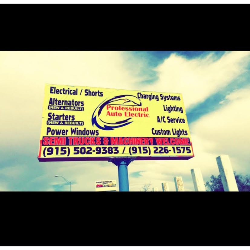 Professional Auto Electric | 890 Horizon Blvd, El Paso, TX 79927, USA | Phone: (915) 803-7293