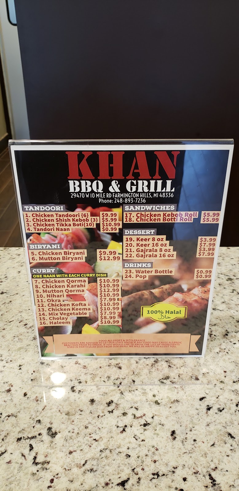 Khan BBQ and Grill | 29470 W 10 Mile Rd, Farmington Hills, MI 48336, USA | Phone: (248) 893-7236