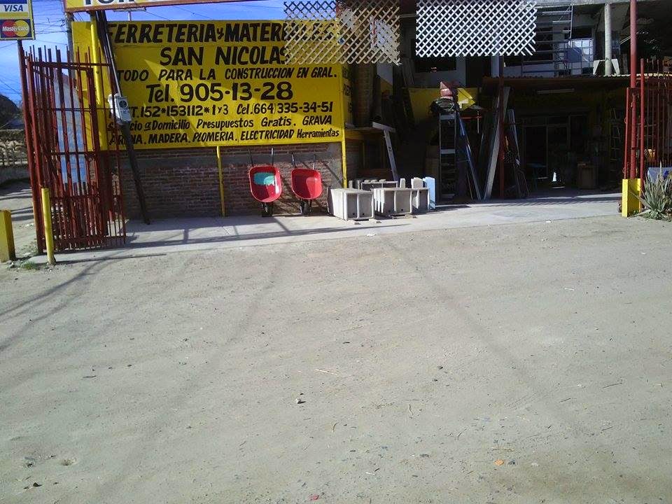 FERRETERIA SAN NICOLAS | CALLE VILLAS DE ROBLES 12, Cañon Del Sainz, San Luis, 22170 Tijuana, B.C., Mexico | Phone: 664 905 1328