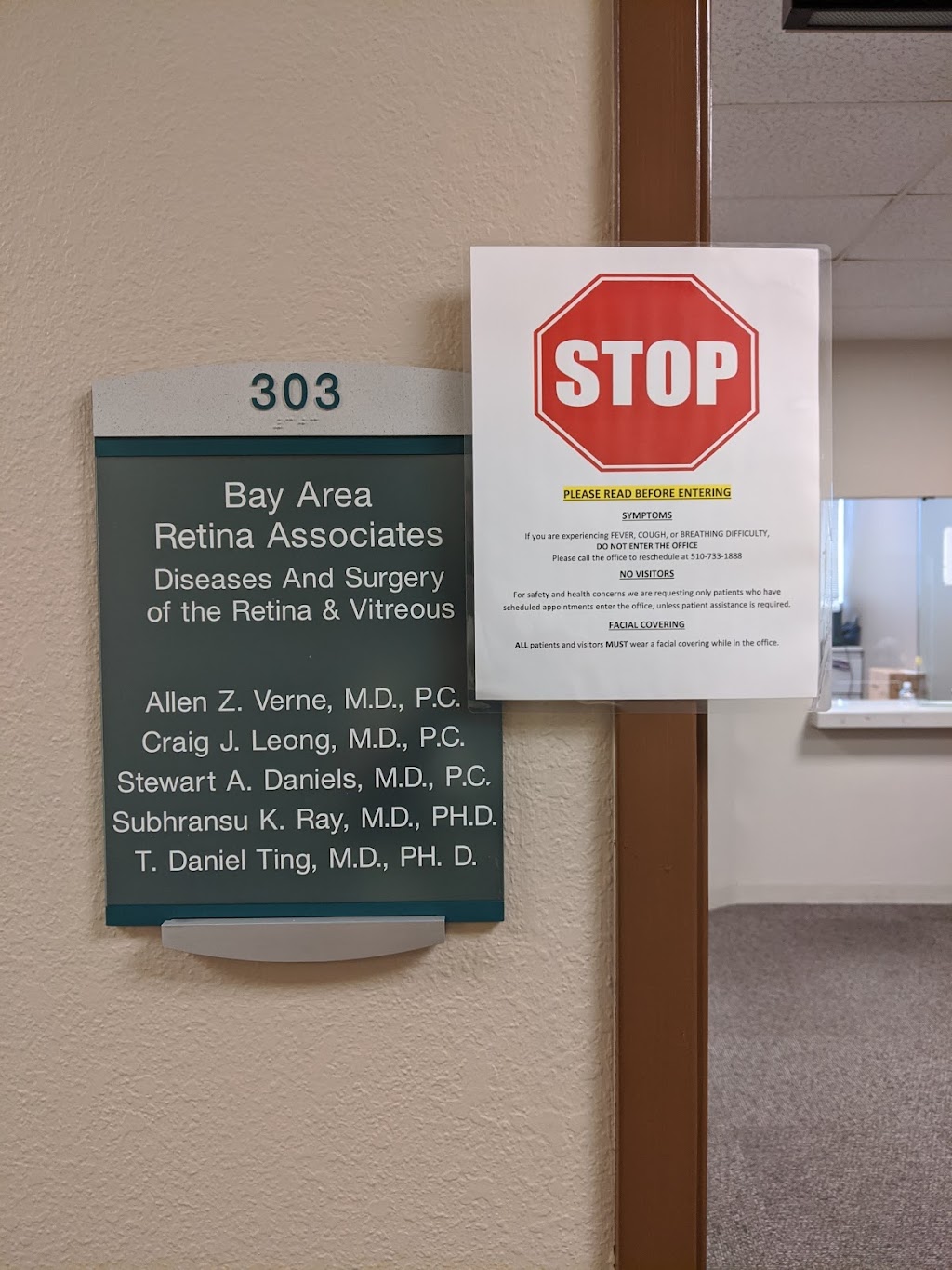 Bay Area Retina Associates | 20130 Lake Chabot Rd #303, Castro Valley, CA 94546, USA | Phone: (510) 733-1888