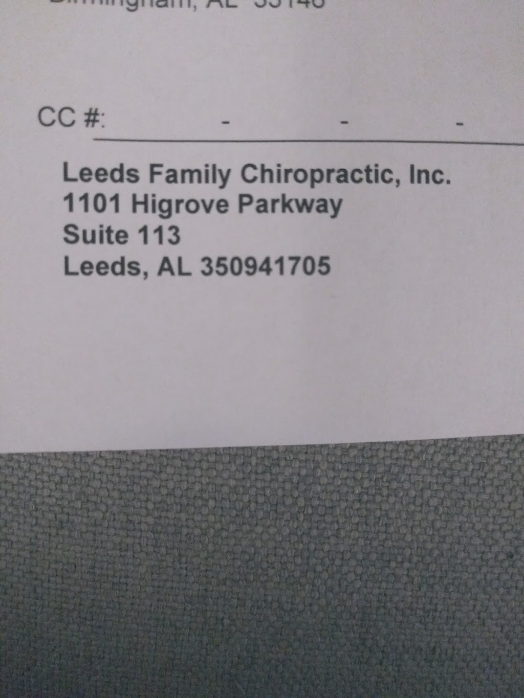 Leeds Family Chiropractic | 1101 Higrove Pkwy, Leeds, AL 35094, USA | Phone: (205) 699-6600