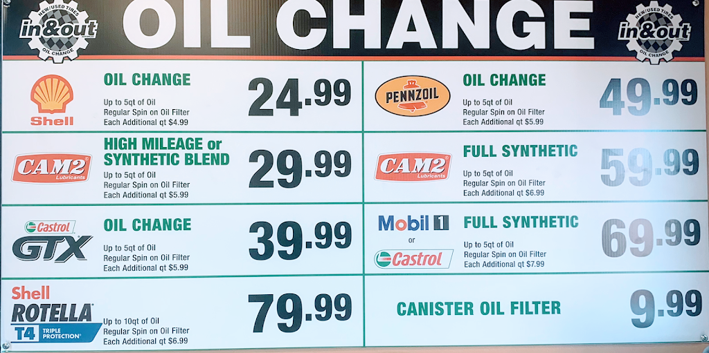 IN & OUT OIL CHANGE | 110 E Judge Perez Dr, Chalmette, LA 70043, USA | Phone: (504) 208-8049