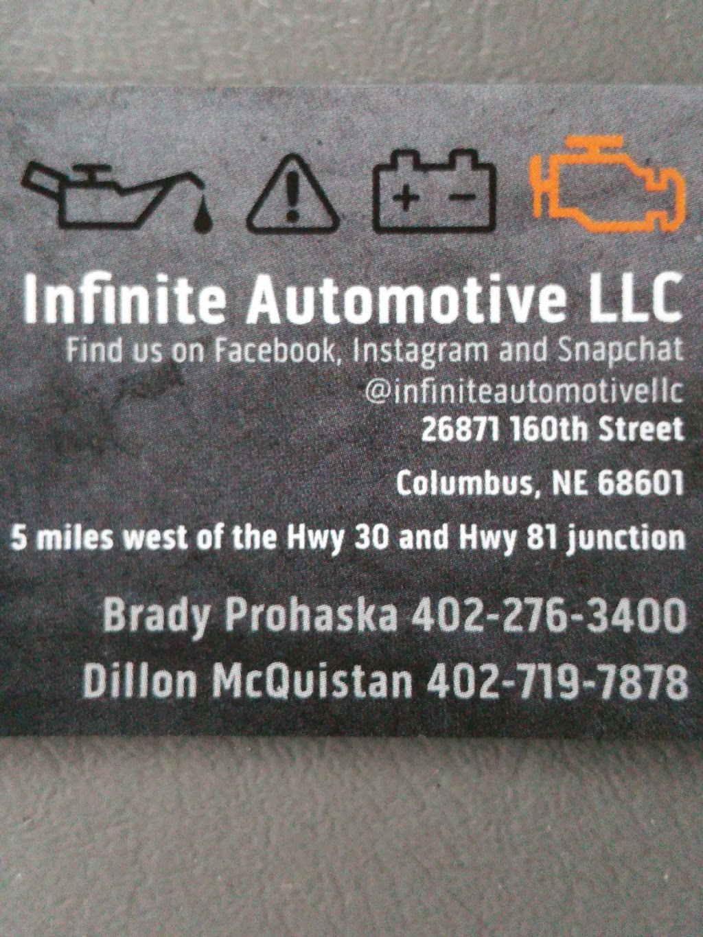 Infinite Automotive LLC | 1351 21st Ave, Columbus, NE 68601, USA | Phone: (402) 276-3400