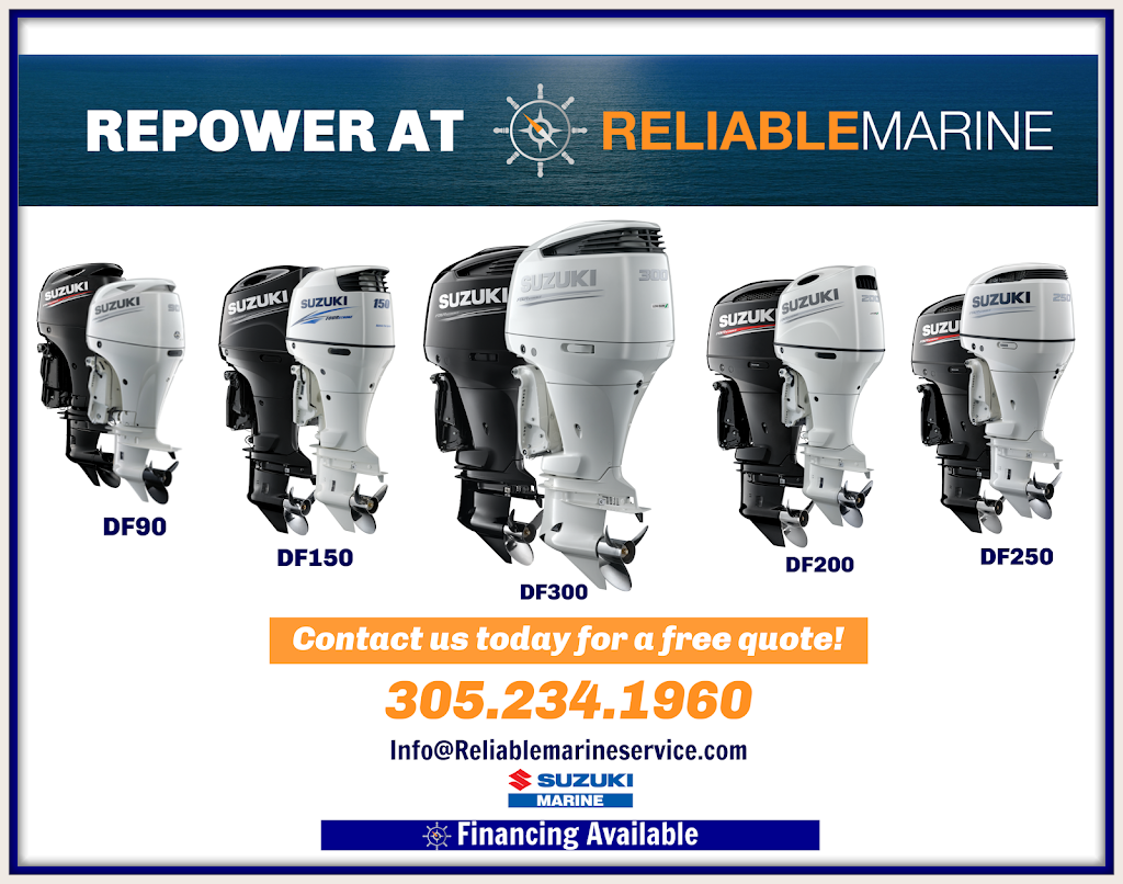 Suzuki Repower Miami Reliable Marine | 13145 SW 122nd Ave, Miami, FL 33186, USA | Phone: (305) 234-1960