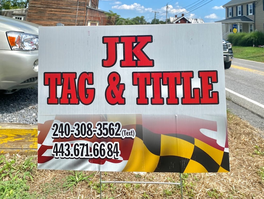 JK Tag & Title | 4316 Ridge Rd UNIT B, Mt Airy, MD 21771, USA | Phone: (240) 308-3562