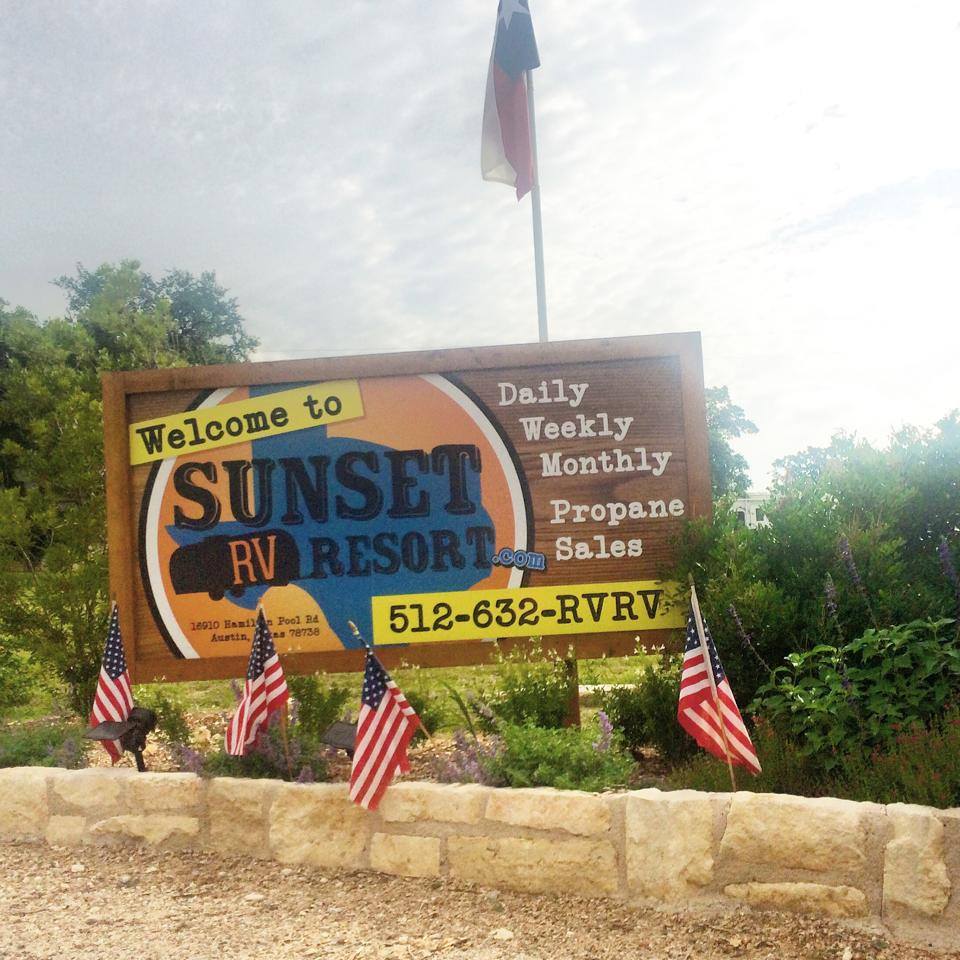 Sunset RV Resort | 16910 Hamilton Pool Rd OFC, Austin, TX 78738, USA | Phone: (512) 632-7878