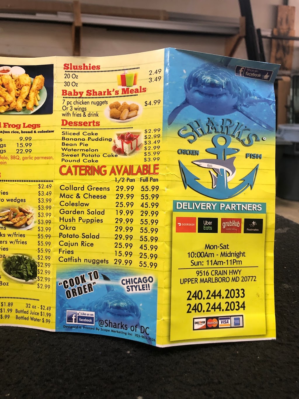 Sharks Fish & Chicken | 9516 Crain Hwy, Upper Marlboro, MD 20772, USA | Phone: (240) 244-2033