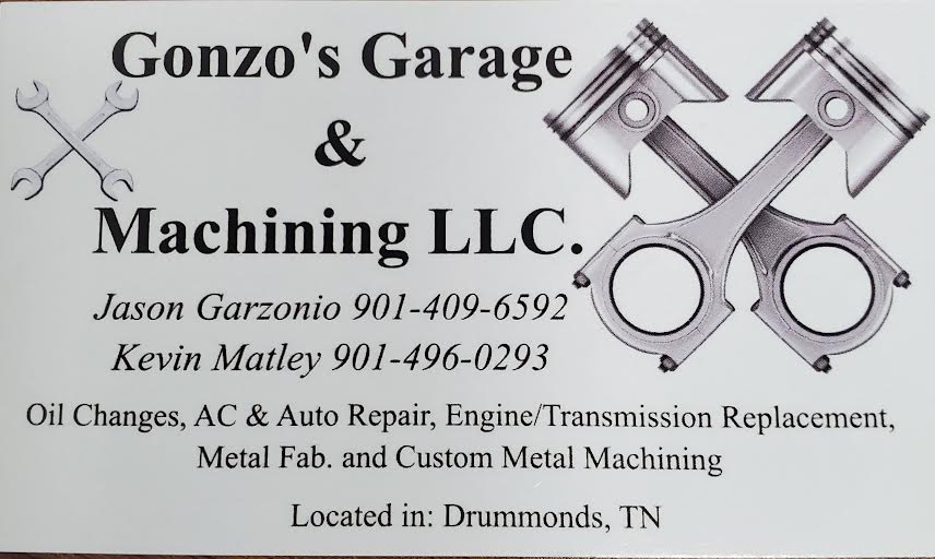 Gonzos Garage and Machining | 229 Dacus Rd, Drummonds, TN 38023, USA | Phone: (901) 409-6592