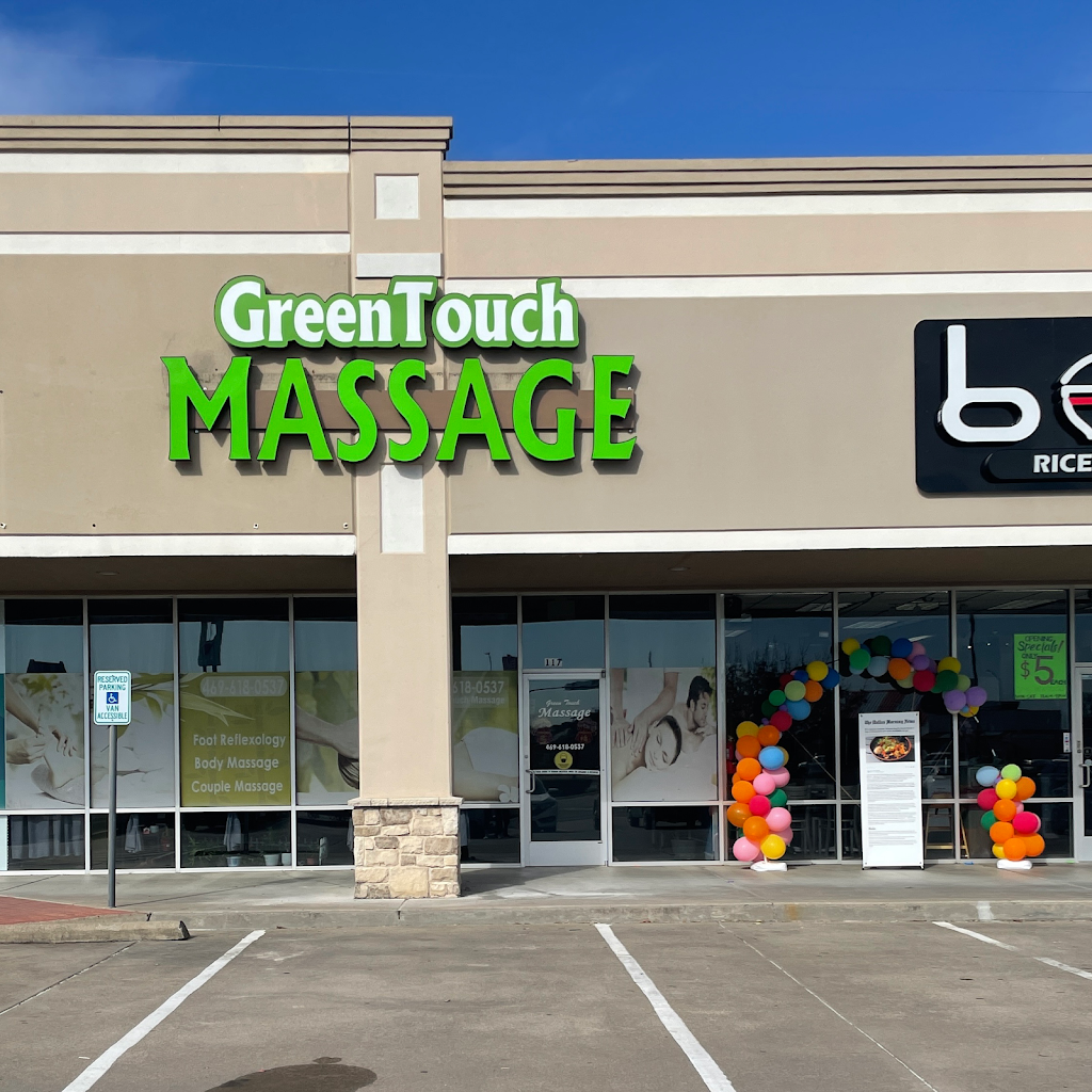 Green Touch Massage | 4679 State Hwy 121 Suite 117, The Colony, TX 75056, USA | Phone: (682) 777-6322