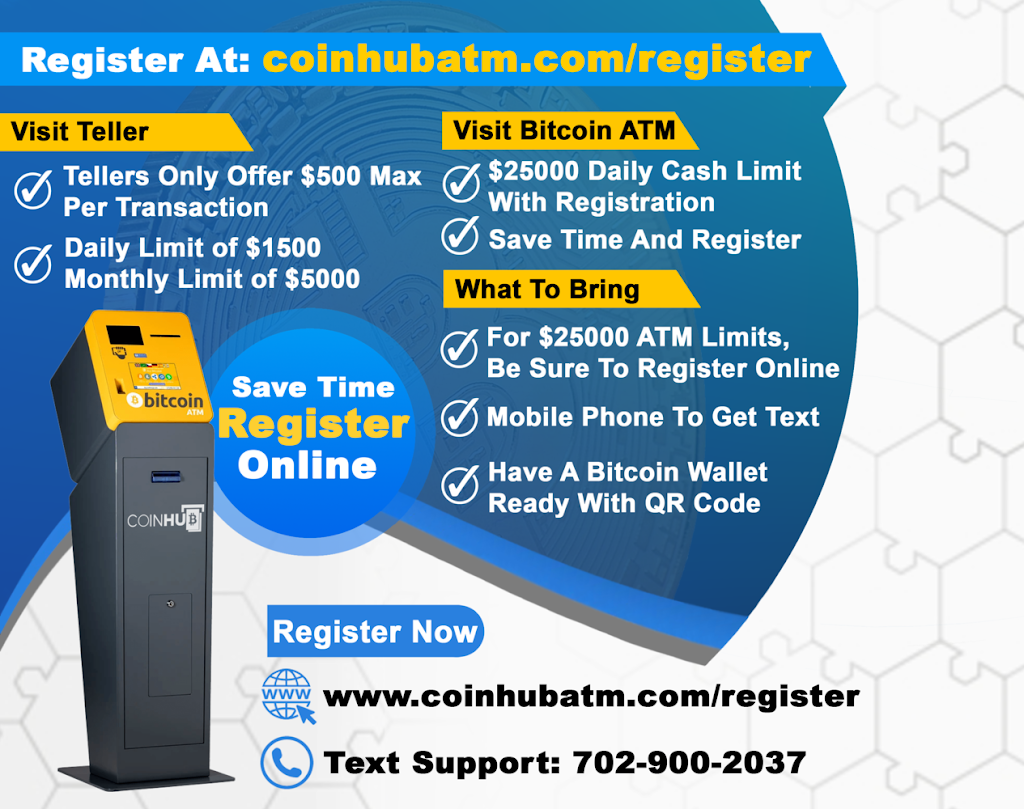 Coinhub Bitcoin ATM Teller | 1131 US-46, Ledgewood, NJ 07852, USA | Phone: (702) 900-2037