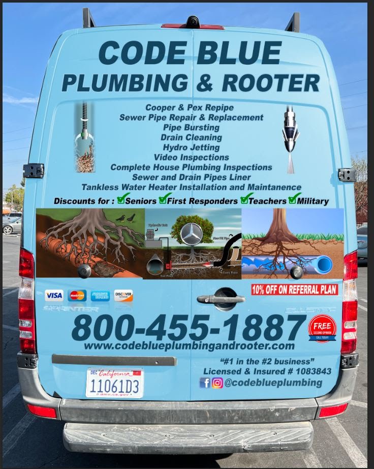 Code Blue Plumbing and Rooter | 7943 Haskell Ave UNIT 26, Lake Balboa, CA 91406, USA | Phone: (800) 455-1887