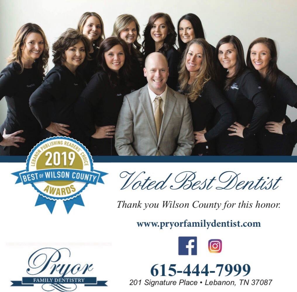 Pryor Family Dentistry | 201 Signature Pl, Lebanon, TN 37087, USA | Phone: (615) 444-7999