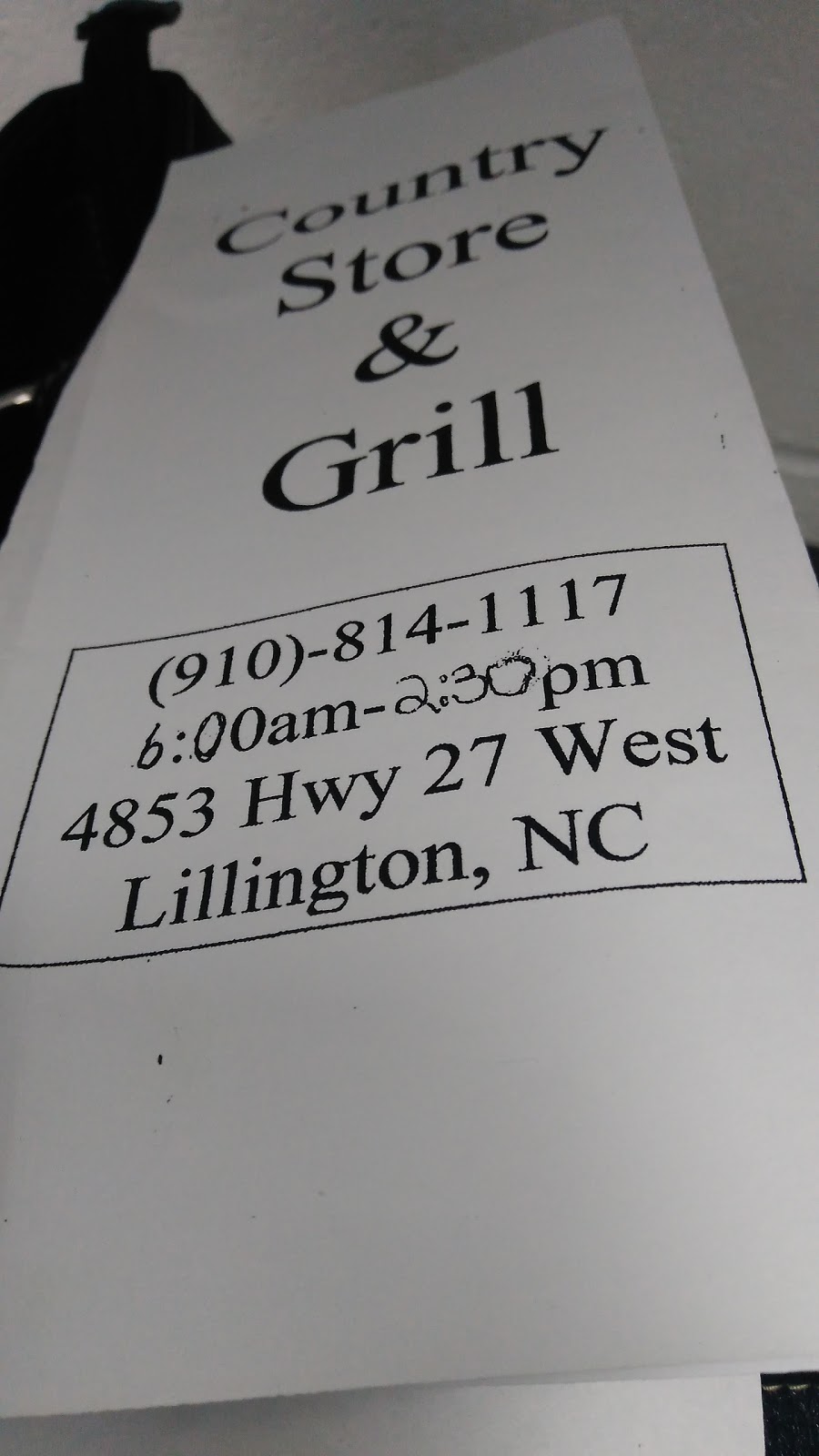 Country Store & Grill | 4853 NC-27, Lillington, NC 27546, USA | Phone: (910) 814-1117