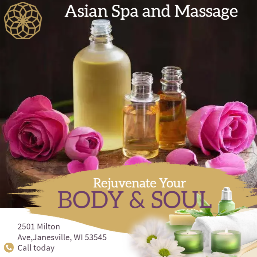 Asian Spa & Massage | 2501 Milton Ave, Janesville, WI 53545, USA | Phone: (608) 563-5378