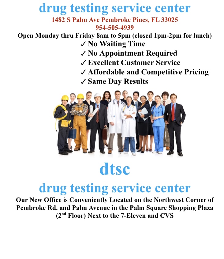 Drug Testing Service Center FL | 1482 Palm Ave 2nd Floor, Pembroke Pines, FL 33025, USA | Phone: (954) 505-4939