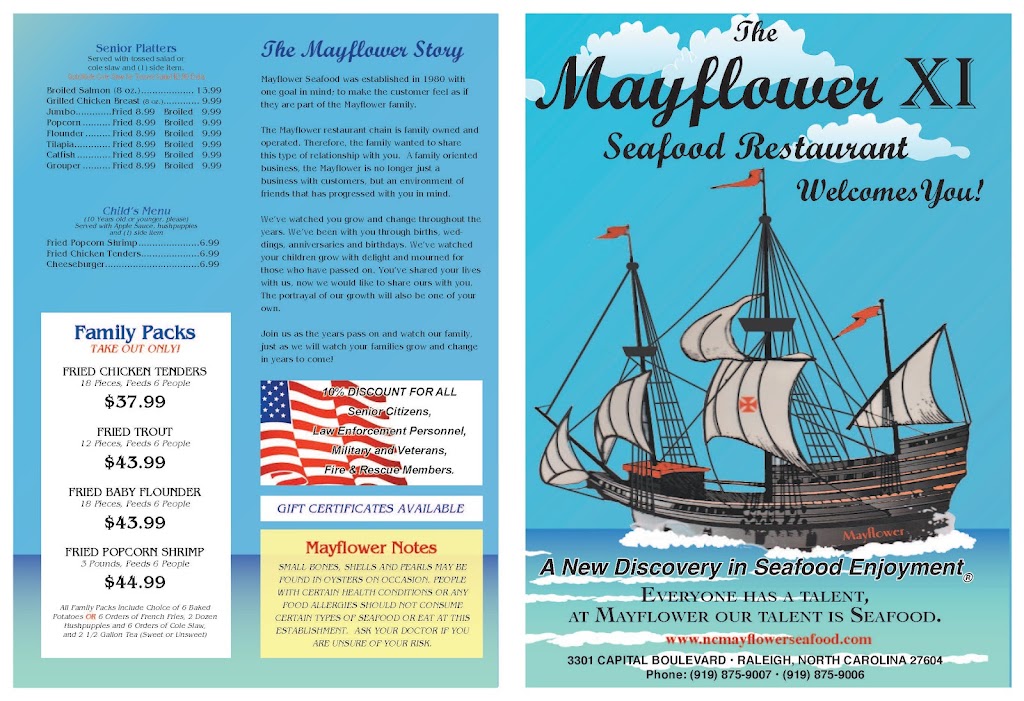 Mayflower Seafood Restaurant | 3301 Capital Blvd, Raleigh, NC 27604, USA | Phone: (919) 875-9007