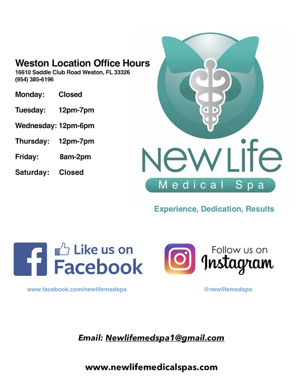 New Life Medical Spa | 16610 Saddle Club Rd, Weston, FL 33326, USA | Phone: (954) 385-6196