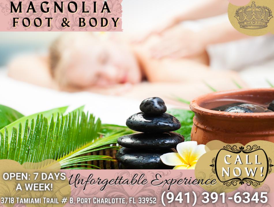 Magnolia Foot & Body | 3718 Tamiami Trail # B, Port Charlotte, FL 33952, United States | Phone: (941) 391-6345