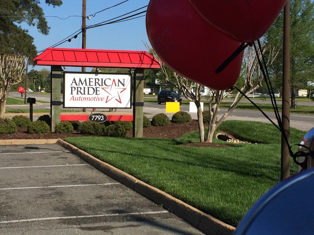 American Pride Automotive (Toano) | 7793 Richmond Rd, Toano, VA 23168, USA | Phone: (757) 250-3880