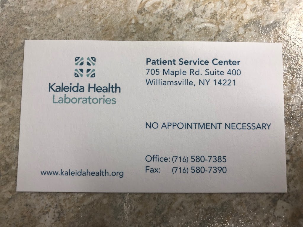 Kaleida Health Blood Draw Laboratory | 705 Maple Rd #400, Williamsville, NY 14221, USA | Phone: (716) 580-7385