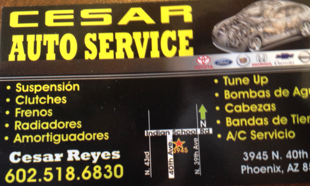 Cesar Auto Services LLC | 3945 W Indian School Rd, Phoenix, AZ 85019, USA | Phone: (602) 518-6830