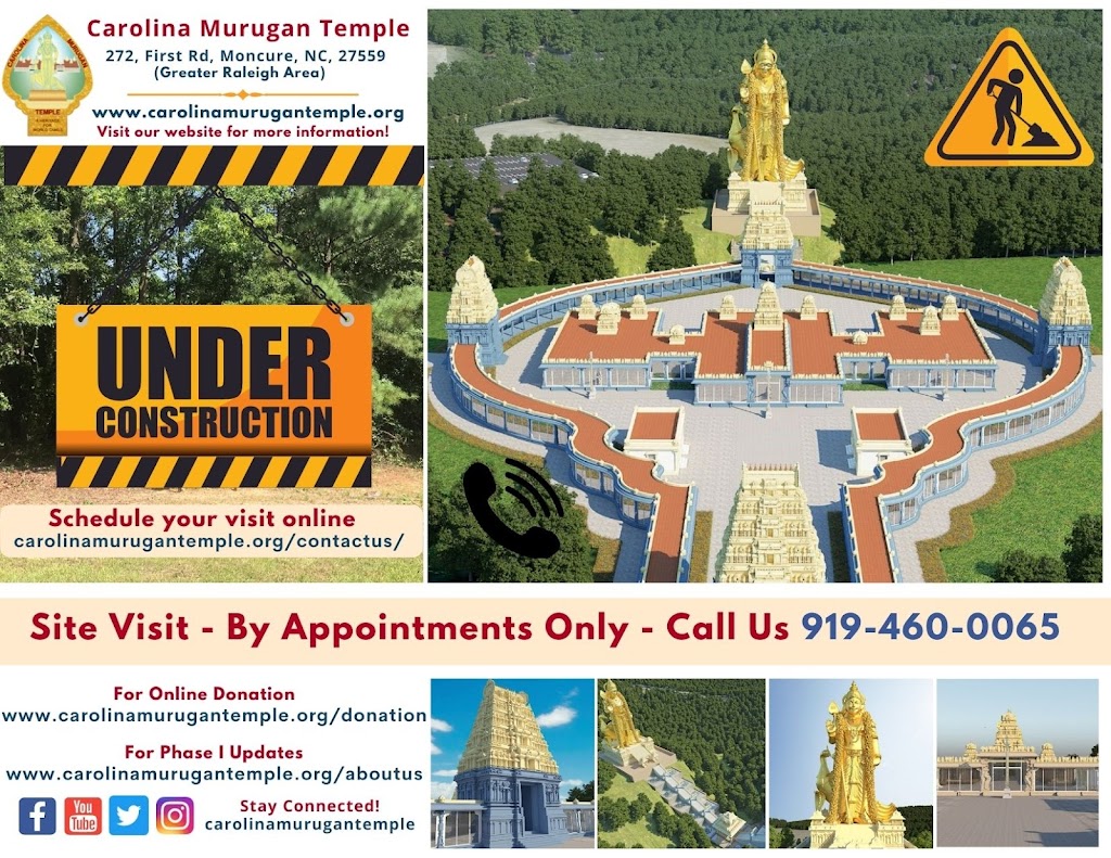 Carolina Murugan Temple | 272 1st Rd, Moncure, NC 27559 | Phone: (919) 460-0065