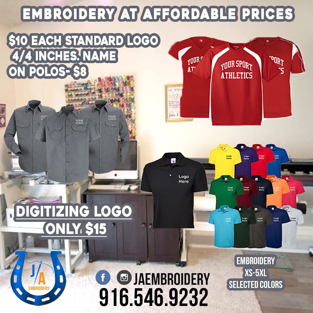 JAembroidery | 6306 Blackstar Dr, Citrus Heights, CA 95621, USA | Phone: (916) 769-8386