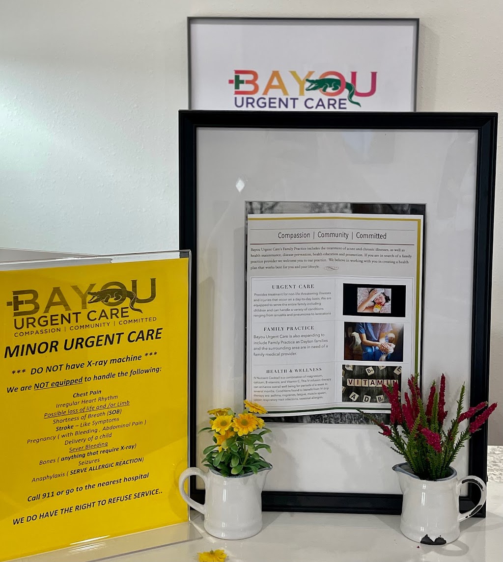 Bayou Urgent Care | 1947 N Hwy 146, Dayton, TX 77535, USA | Phone: (936) 367-3100