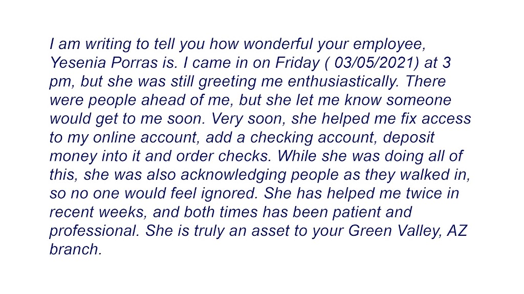 American Southwest Credit Union | 1225 W Duval Mine Rd, Green Valley, AZ 85614, USA | Phone: (520) 459-1860