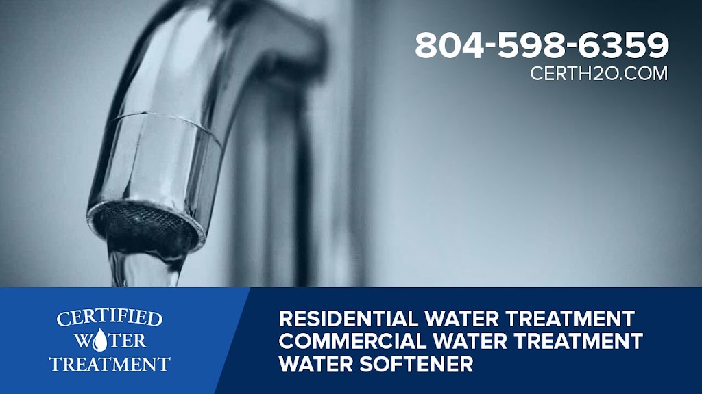 Certified Water Treatment | 3966 Anderson Hwy, Powhatan, VA 23139, USA | Phone: (804) 598-6359