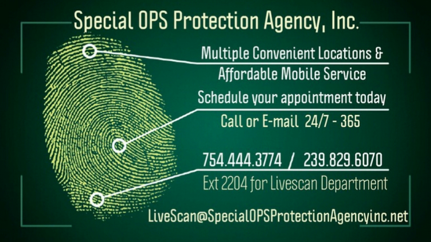Special OPS Protection Agency | 3804 NW 126th Ave, Coral Springs, FL 33065, USA | Phone: (754) 444-3774