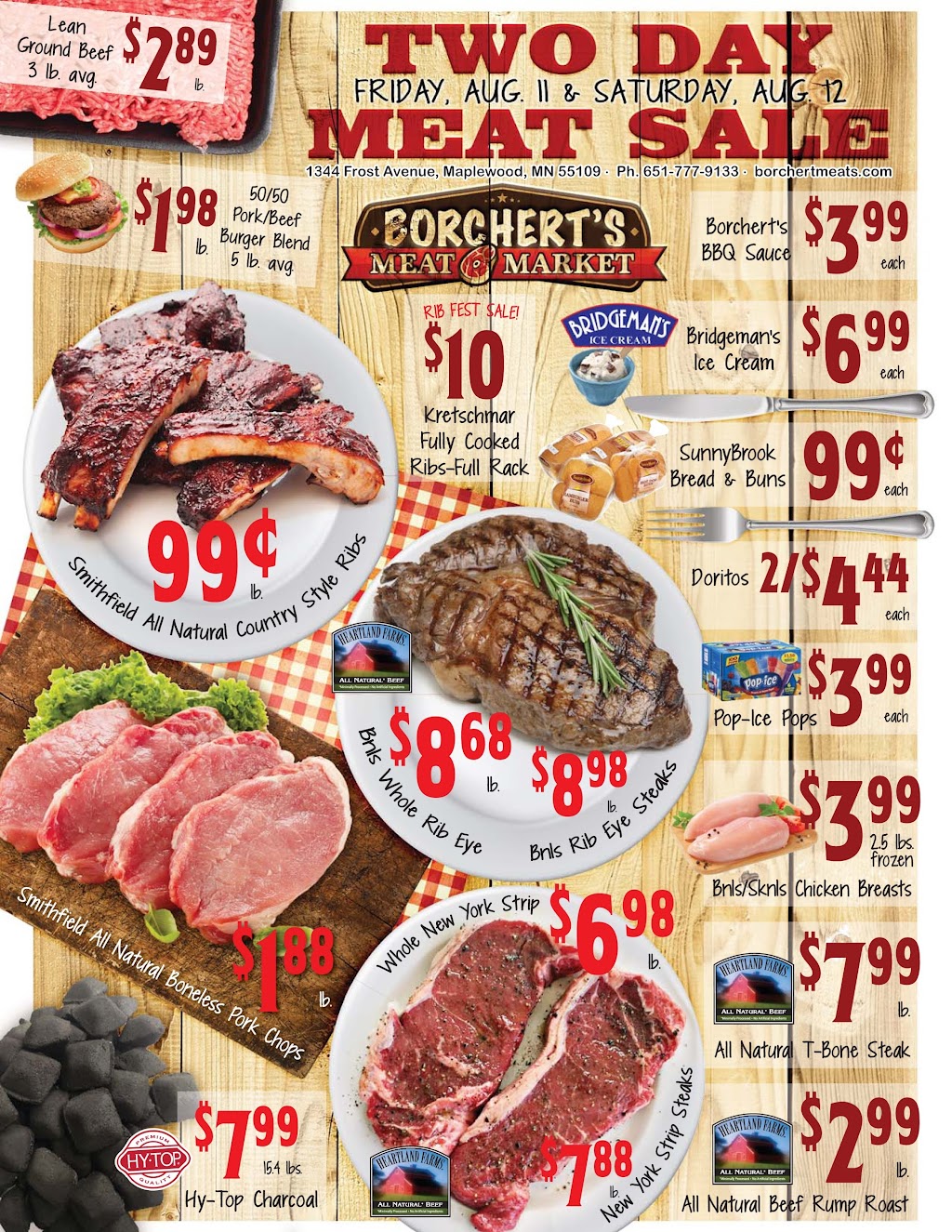 Borcherts Meat Market | 1344 Frost Ave, Maplewood, MN 55109, USA | Phone: (651) 777-9133