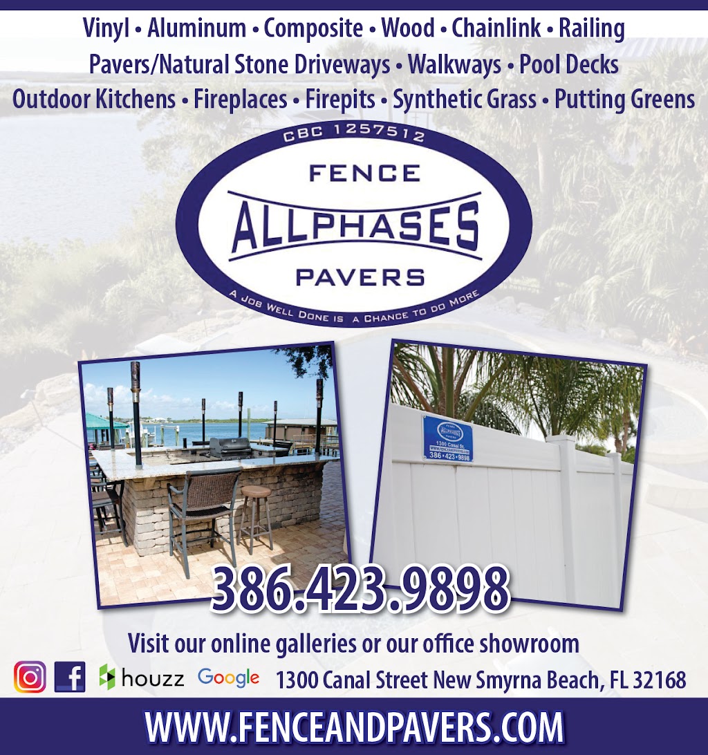 Allphases Fence and Pavers | 1300 Canal St, New Smyrna Beach, FL 32168, USA | Phone: (386) 423-9898