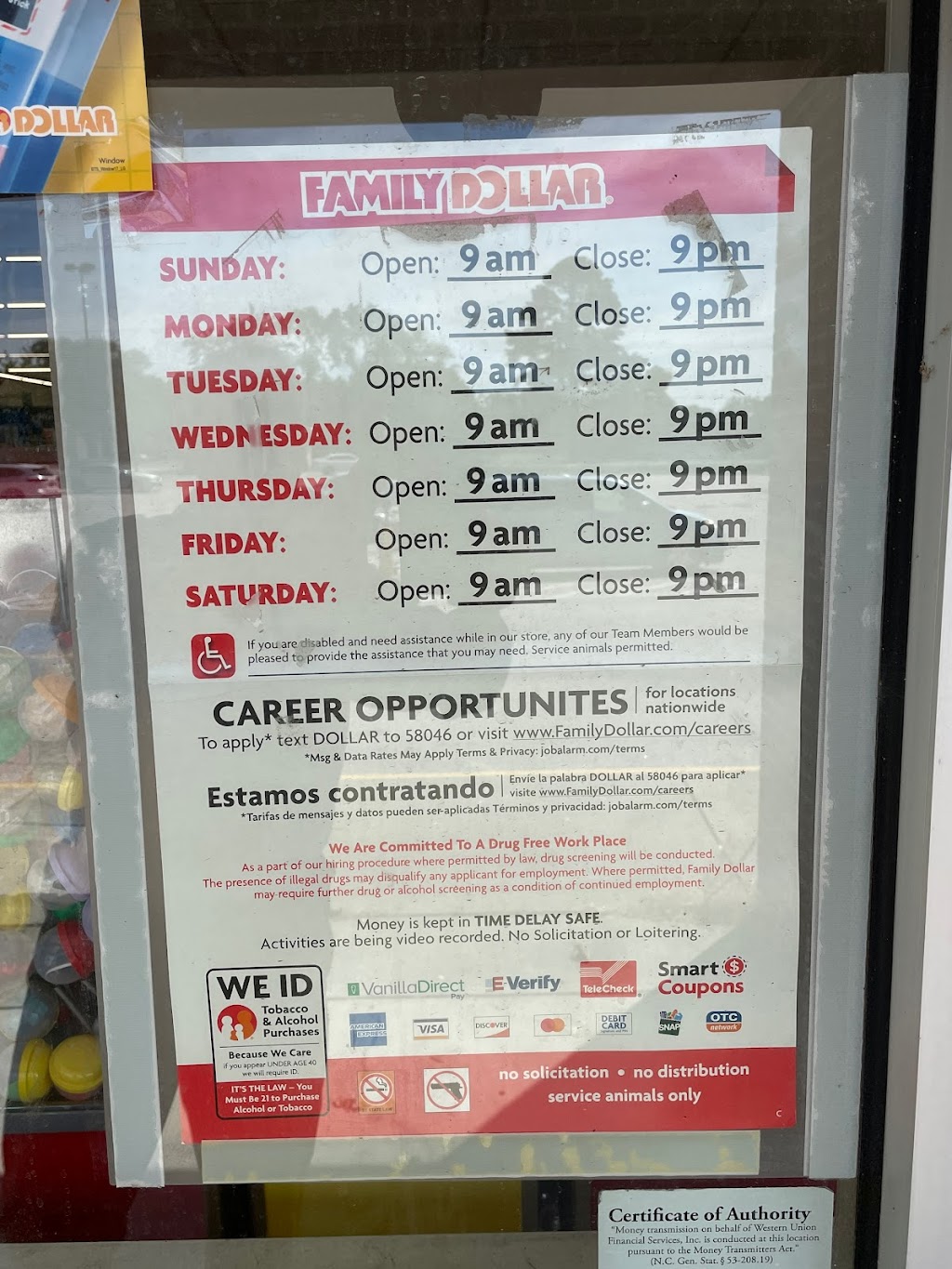 Family Dollar | 2167 E Wilton Ave, Creedmoor, NC 27522, USA | Phone: (919) 964-6040