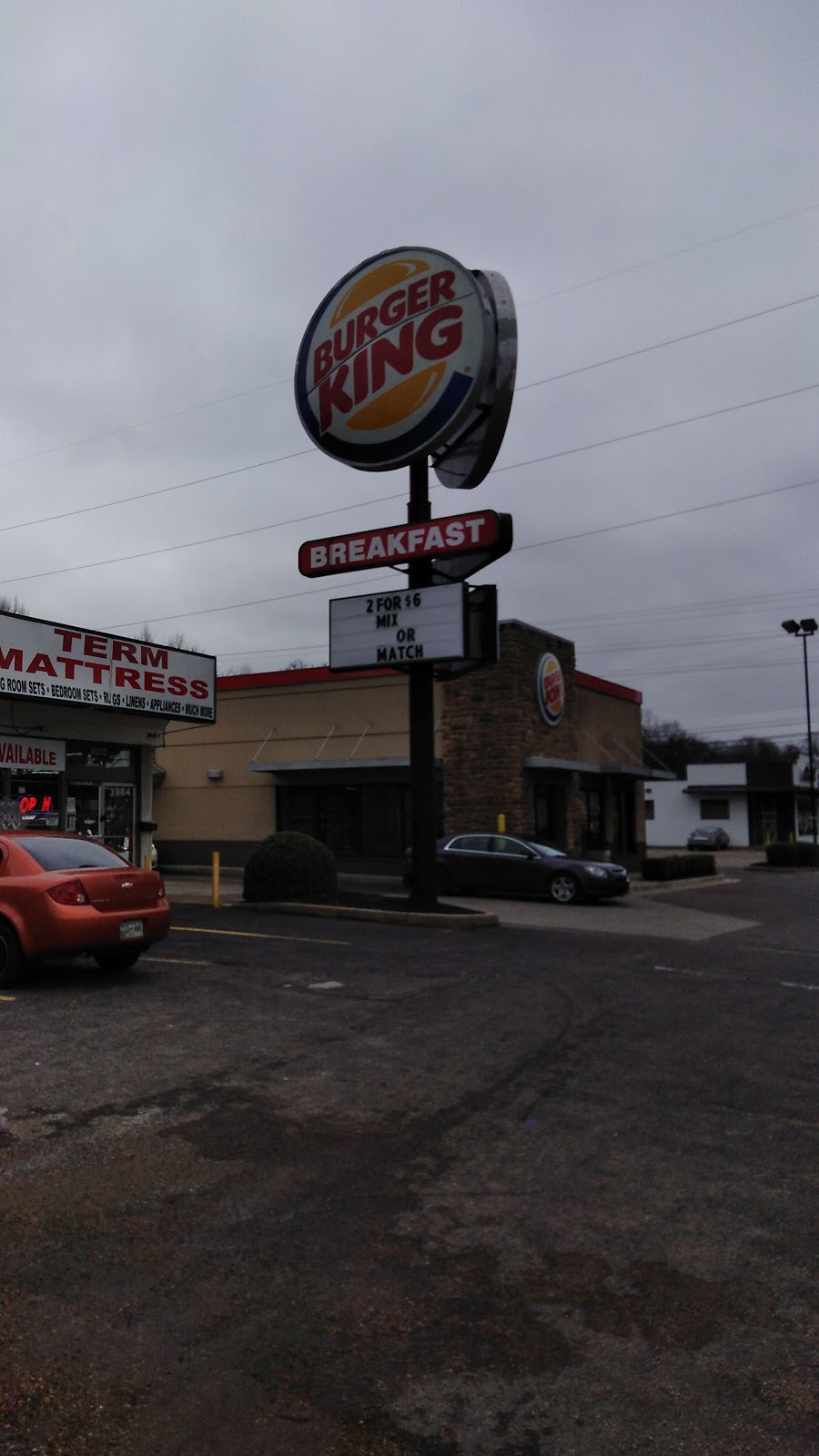 Burger King | 3966 Park Ave, Memphis, TN 38111, USA | Phone: (901) 323-5043