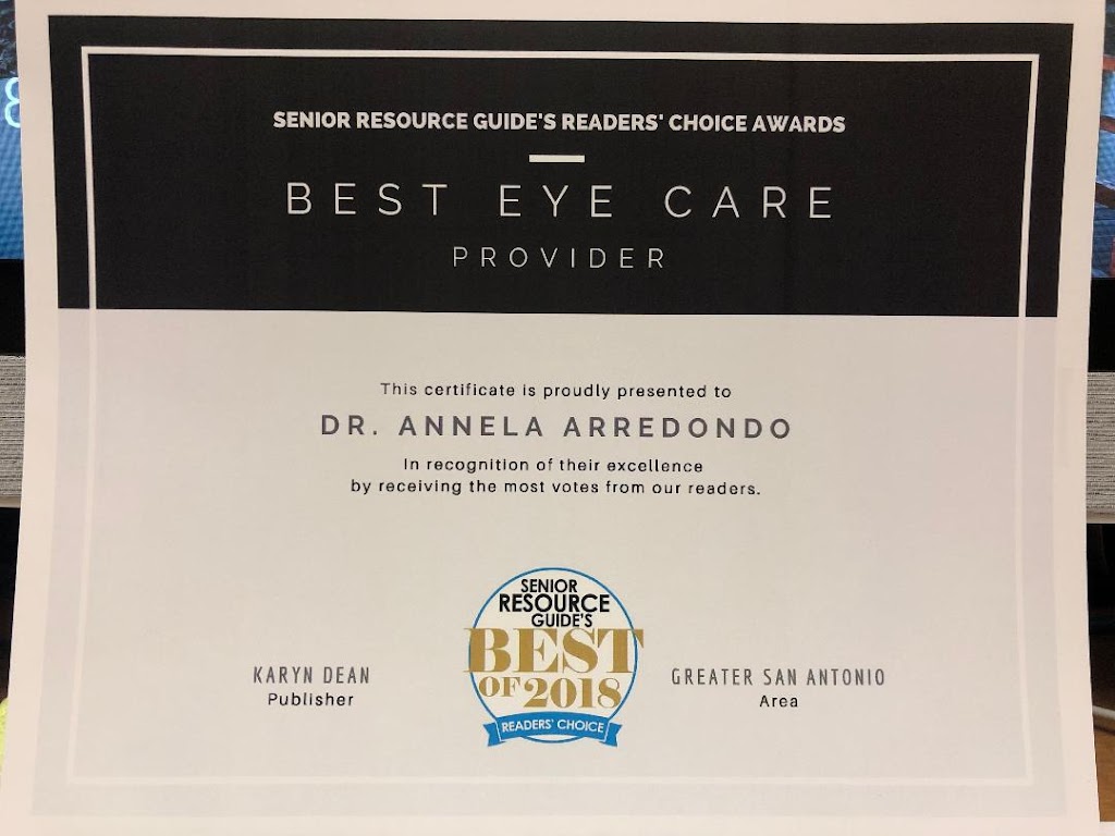 Arredondo Vision Care: Dr. Annela Arredondo & Associates, PA | 12730 W I-10 #310a, San Antonio, TX 78230, USA | Phone: (210) 690-2002