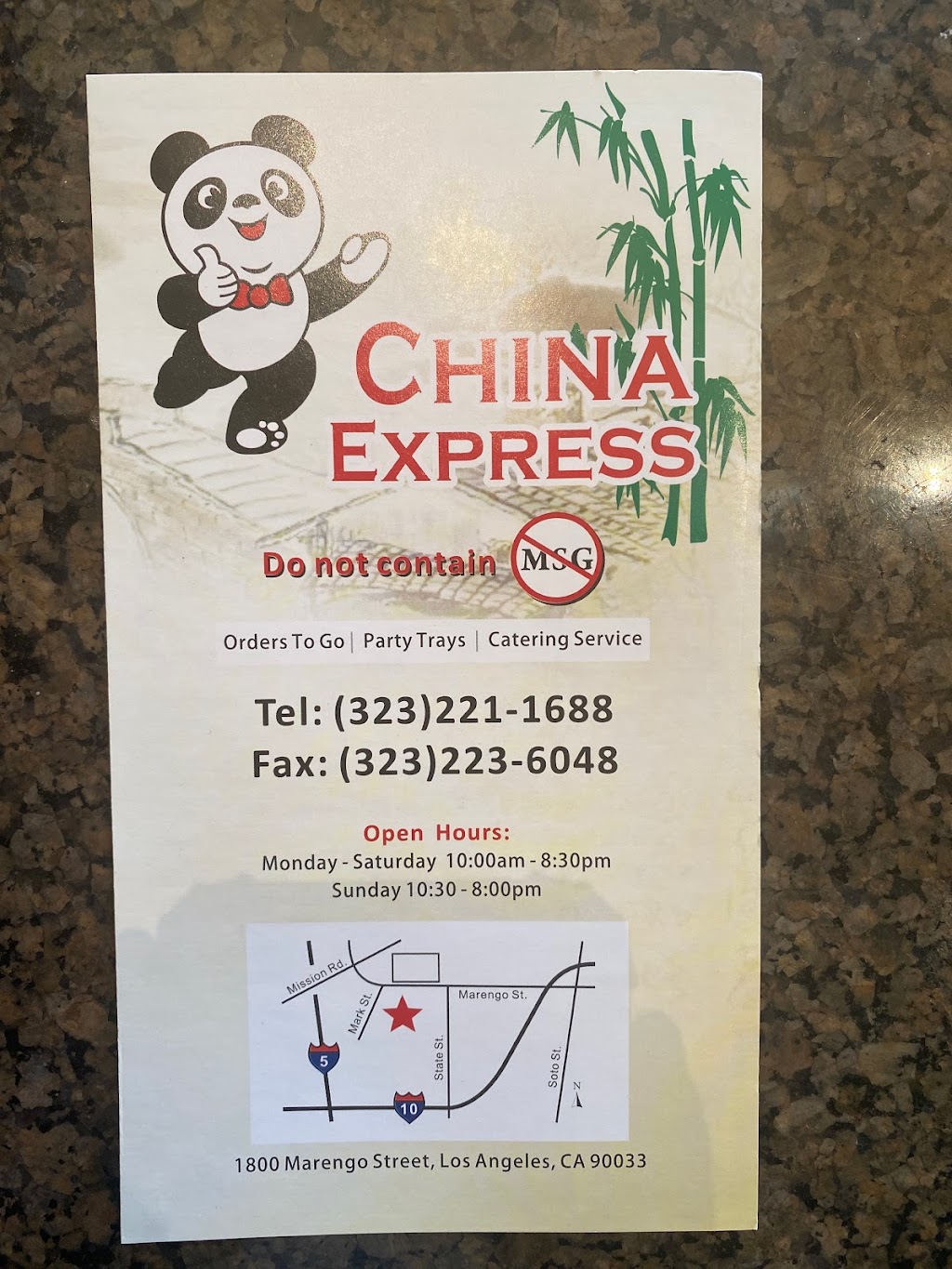 China Express | 1800 Marengo St, Los Angeles, CA 90033 | Phone: (323) 221-1688