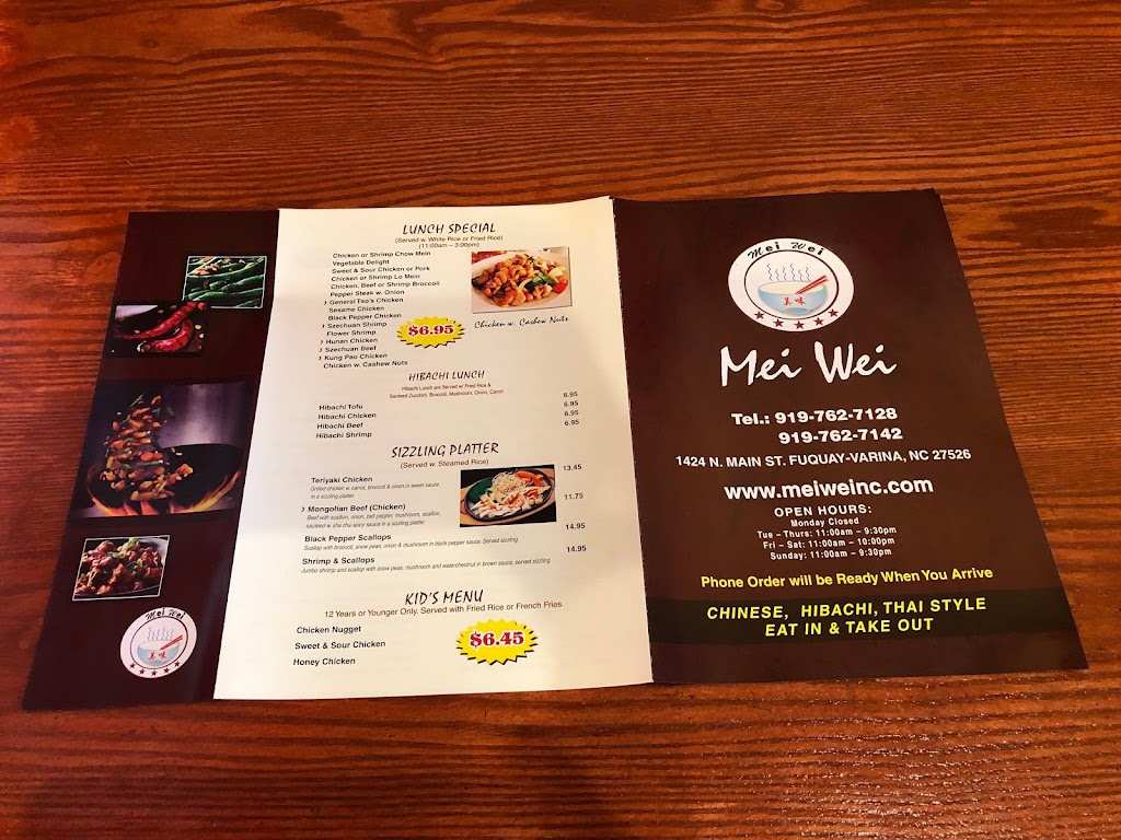 Mei Wei Oriental Diner | 1424 N Main St, Fuquay-Varina, NC 27526, USA | Phone: (919) 762-7128