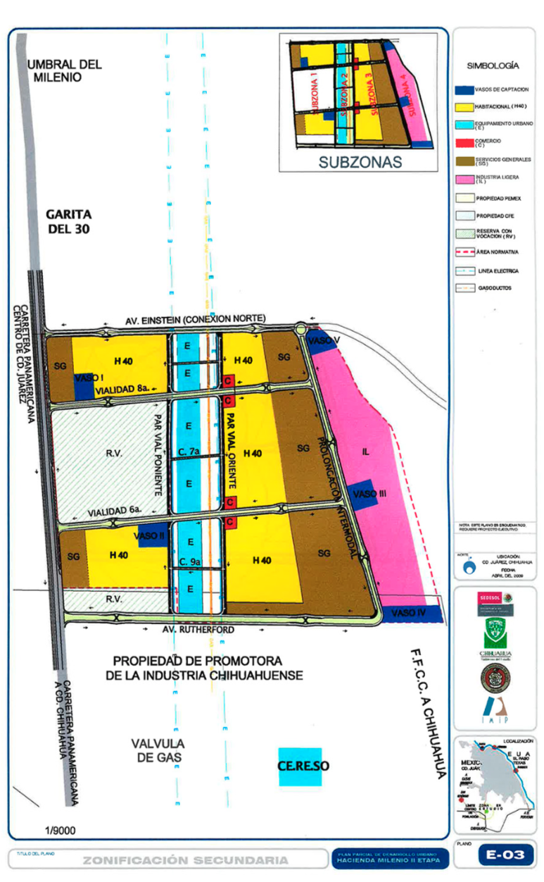 Plan Parcial de Desarollo Milenio II | Pino 113 Fracc, Campestre, 32460 Cd Juárez, Chih., Mexico | Phone: 656 638 8745