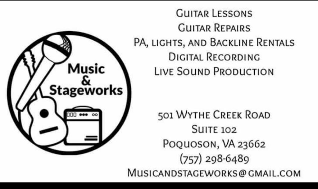 Music and Stageworks | 501 Wythe Creek Rd Ste. 102, Poquoson, VA 23662, USA | Phone: (757) 298-6489