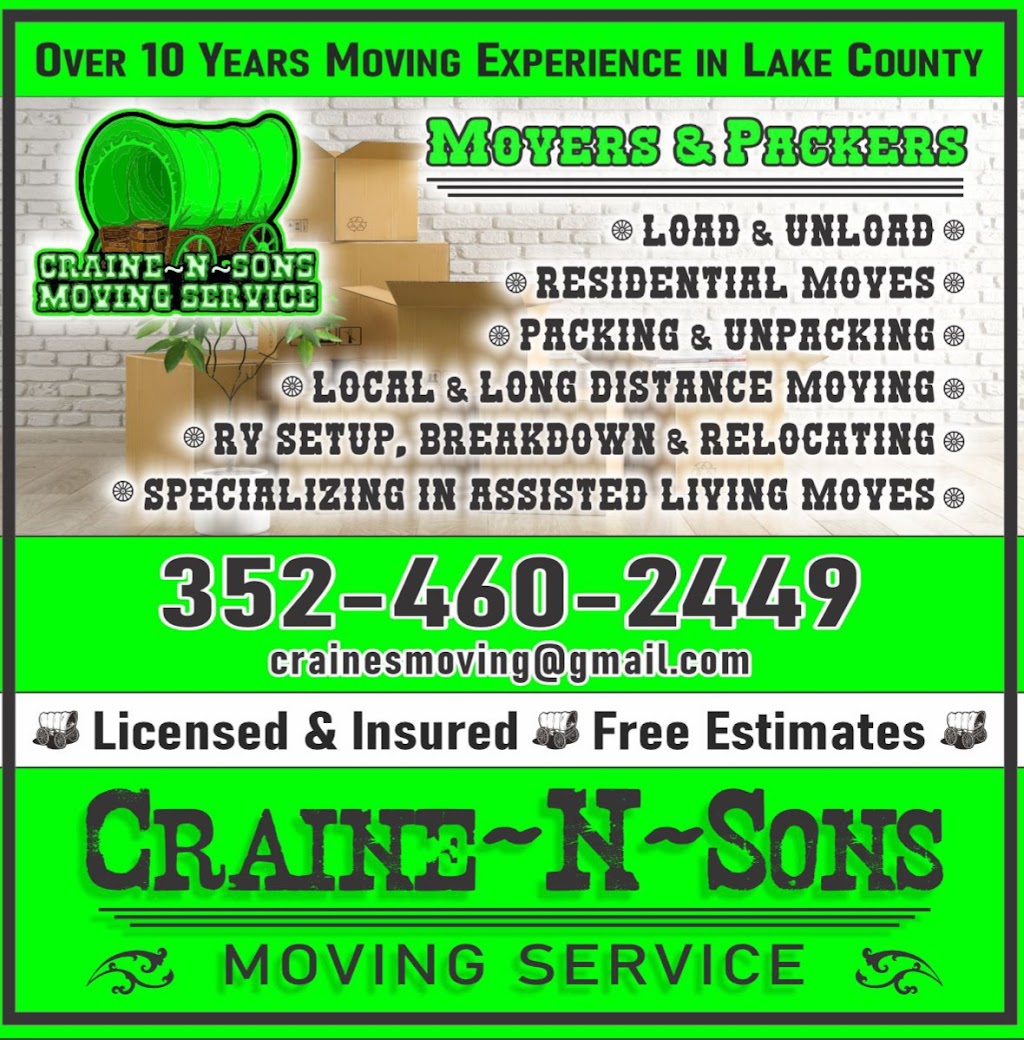 Craine - n - Sons Moving Service | 8963 E County Rd 466, The Villages, FL 32162, USA | Phone: (352) 460-2449