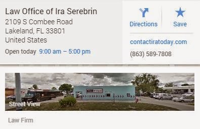 Law Office of Ira Serebrin | 2109 S Combee Rd, Lakeland, FL 33801, USA | Phone: (863) 666-1939