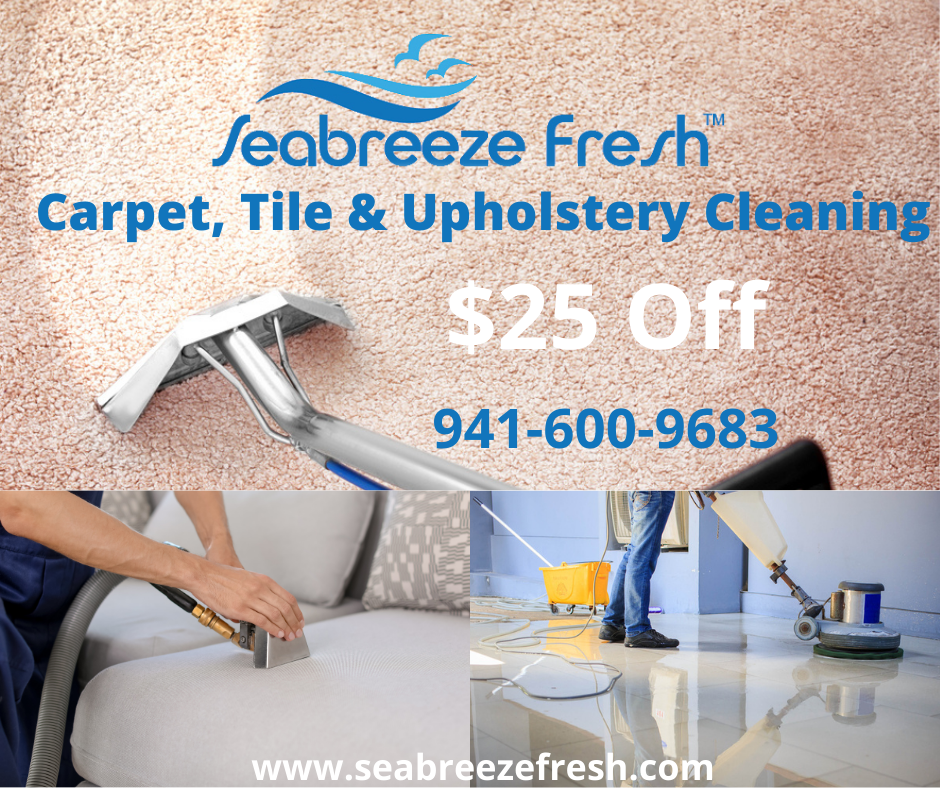 Seabreeze Fresh Carpet, Tile & Upholstery Cleaning | 1604 Triano Cir, Venice, FL 34292, USA | Phone: (941) 600-9683