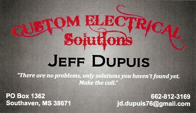 Custom Electrical Solutions LLC. | 2270 Cumberland Dr, Southaven, MS 38672, USA | Phone: (662) 812-3169