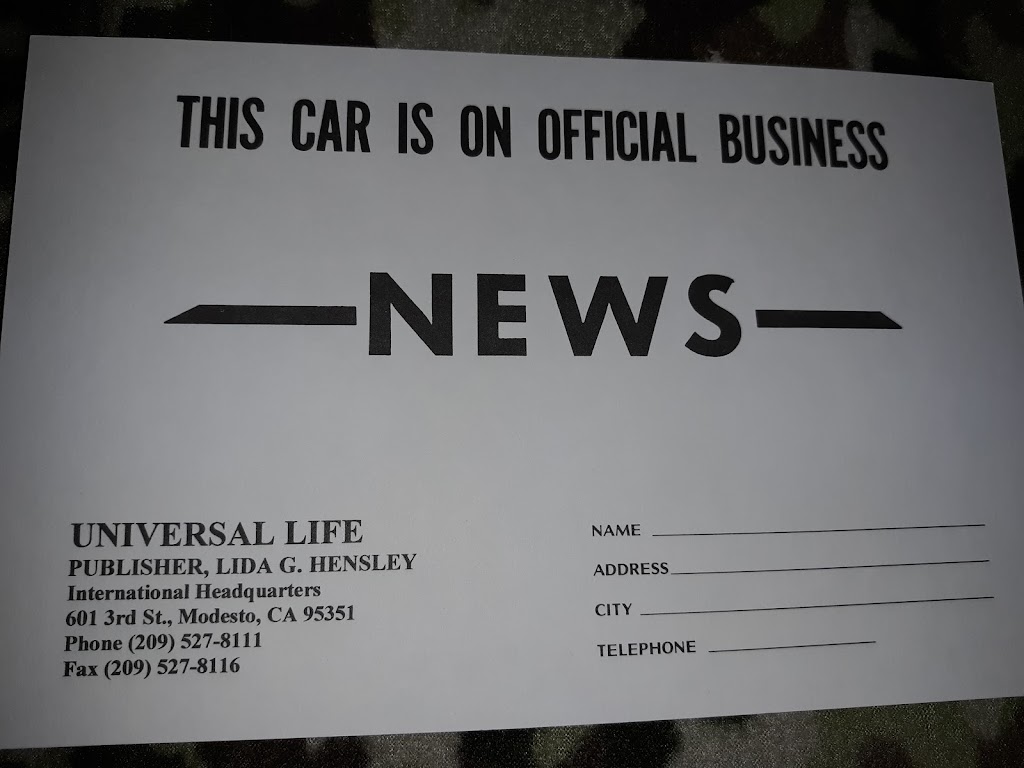 Universal Life Church | 601 3rd St, Modesto, CA 95351, USA | Phone: (209) 527-8111